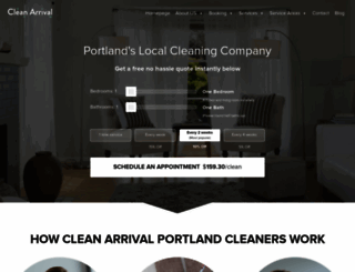 cleanarrivalhomeservices.com screenshot