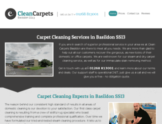 cleancarpetsbasildon.co.uk screenshot