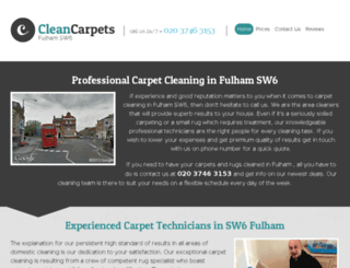 cleancarpetsfulham.co.uk screenshot