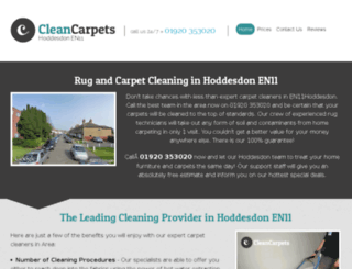 cleancarpetshoddesdon.co.uk screenshot