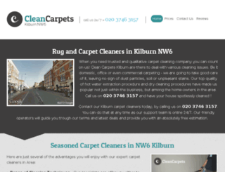 cleancarpetskilburn.co.uk screenshot