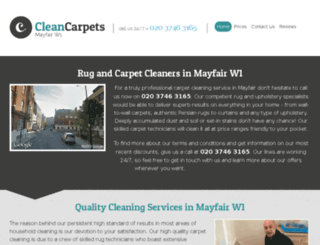 cleancarpetsmayfair.co.uk screenshot