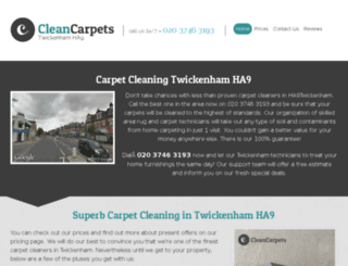 cleancarpetstwickenham.co.uk screenshot