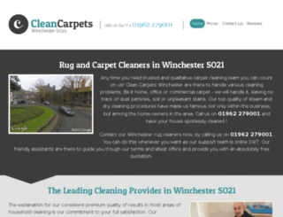 cleancarpetswinchester.co.uk screenshot