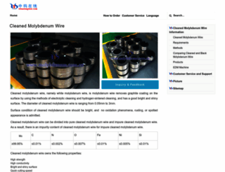 cleaned-molybdenum-wire.com screenshot