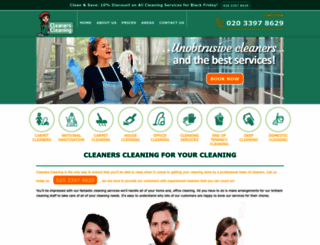 cleanerscleaning.org.uk screenshot