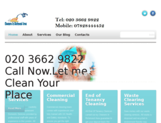cleanersinrichmondarea.co.uk screenshot