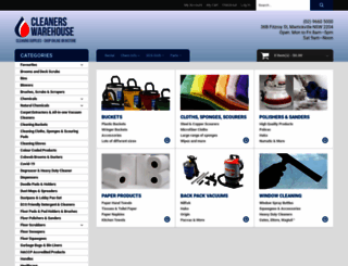 cleanerswarehouse.com screenshot