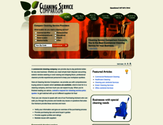 cleaningservicecomparison.com screenshot