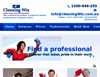 cleaningwiz.com.au screenshot