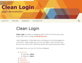 cleanlogin.codection.com screenshot