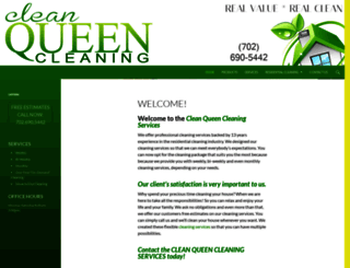 cleanqueencleaningservices.com screenshot