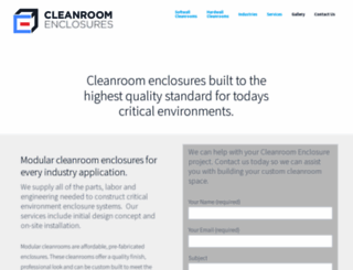 cleanroomenclosures.com screenshot