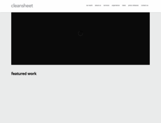 cleansheet.ca screenshot