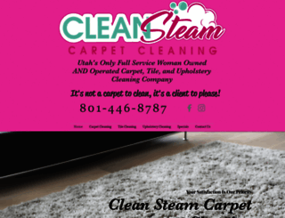 cleansteamcarpetcleaning.com screenshot