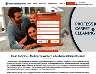 cleantoshinecarpetcleaning.com.au screenshot