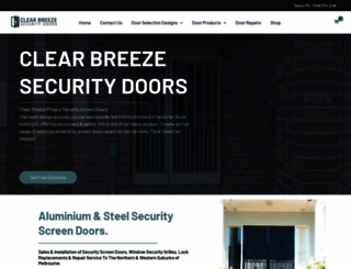 clearbreezesecuritydoors.com.au screenshot
