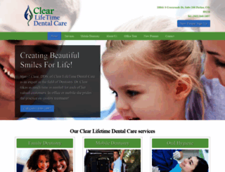 clearlifetimedental.com screenshot