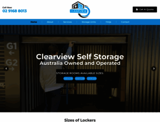 clearviewselfstorage.com.au screenshot