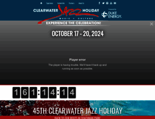 clearwaterjazz.com screenshot