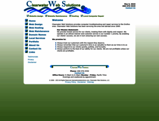 clearwaterwebsolutions.com screenshot
