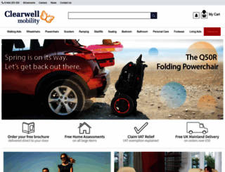 clearwellmobility.co.uk screenshot