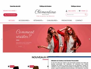 clementineboutique.com screenshot