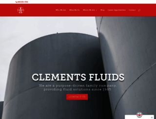 clementsfluids.com screenshot