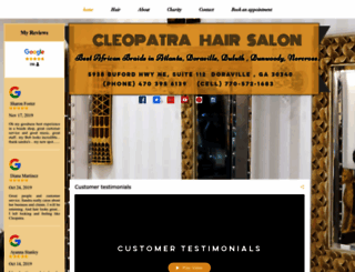 cleopatra-hair-salon.com screenshot