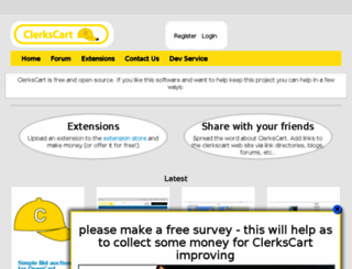 clerkscart.com screenshot