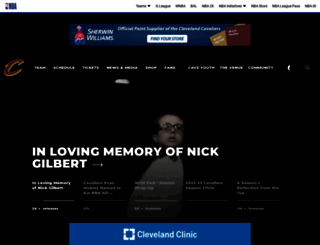 clevelandcavaliers.com screenshot