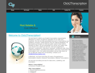 click2transcription.com screenshot