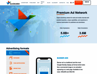 clickadu.com screenshot