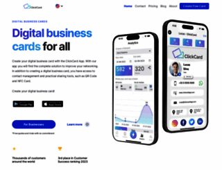 clickcardapp.com screenshot