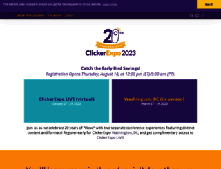 clickerexpo.clickertraining.com screenshot