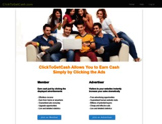 clicktogetcash.com screenshot
