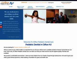 cliftonpediatricdental.com screenshot