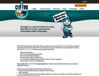 cliftonwaterdistrict.org screenshot