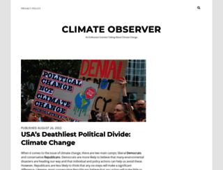 climateobserver.org screenshot