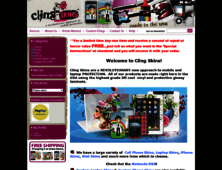 clingskins.com screenshot