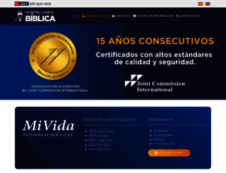 clinicabiblica.com screenshot