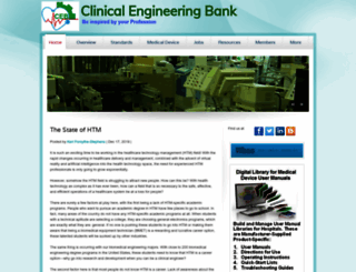 clinicalengineeringbank.com screenshot