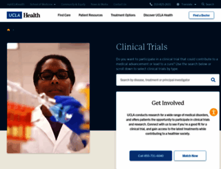 clinicaltrials.ucla.edu screenshot