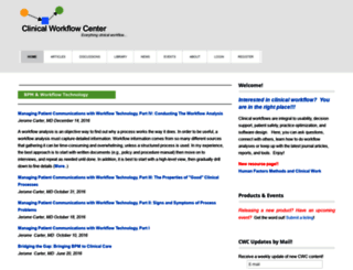 clinicalworkflowcenter.com screenshot