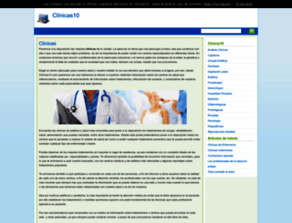 clinicas10.com screenshot
