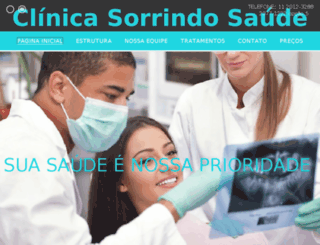 clinicasorrindosaude.com.br screenshot