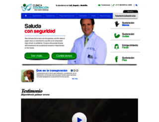 clinicasudoracion.com screenshot