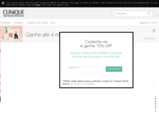 clinique.com.br screenshot