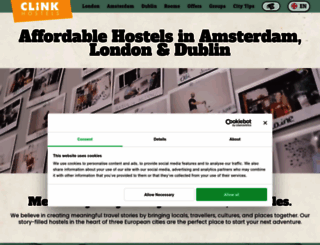 clinkhostels.com screenshot