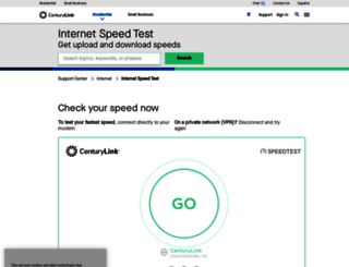 clinton.speedtest.centurylink.net screenshot